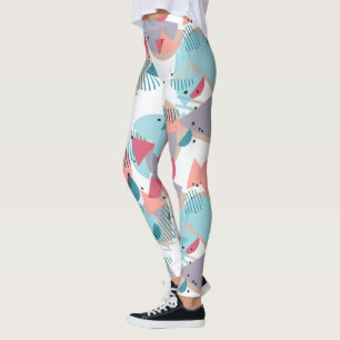 Leggings Motif d'art moderne Abstrait de hanche géométrique