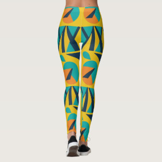 Leggings Motif d'art pop rétro géométrique