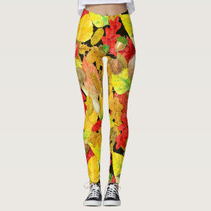 Leggings Motif d'automne aquarelle