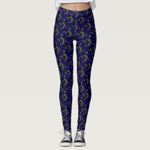 Leggings Motif de baies de houx d'acclamation de Noël