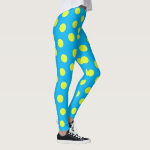 Leggings Motif de balle de tennis sur Sky Blue