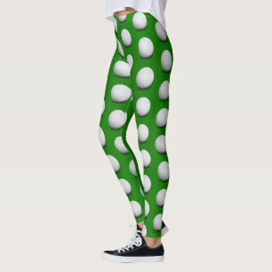 Leggings Motif de balles de golf cadeau sport vert cool