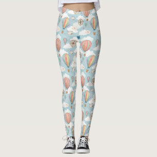 Leggings Motif de ballon à air chaud vintage (2)