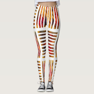 Leggings Motif de bande Abstraite géométrique de couleur