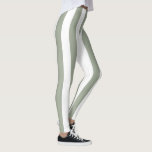 Leggings Motif de bande blanche<br><div class="desc">Une simple motif blanche rayée.</div>