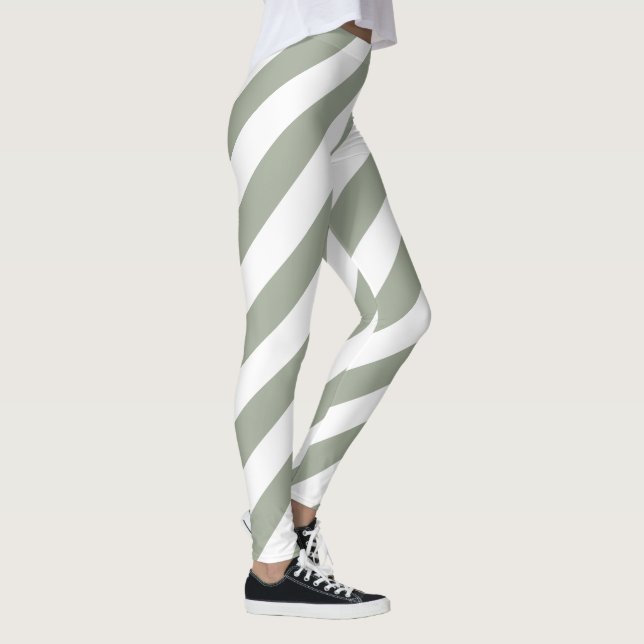 Leggings Motif de bande blanche (Droite)