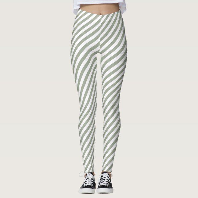 Leggings Motif de bande blanche (Devant)