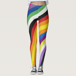 Leggings Motif  de bandes colorées