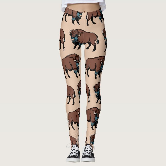 Leggings Motif de bison de Buffalo (Devant)