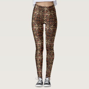 Leggings Motif de bois sculpté gothique (3)