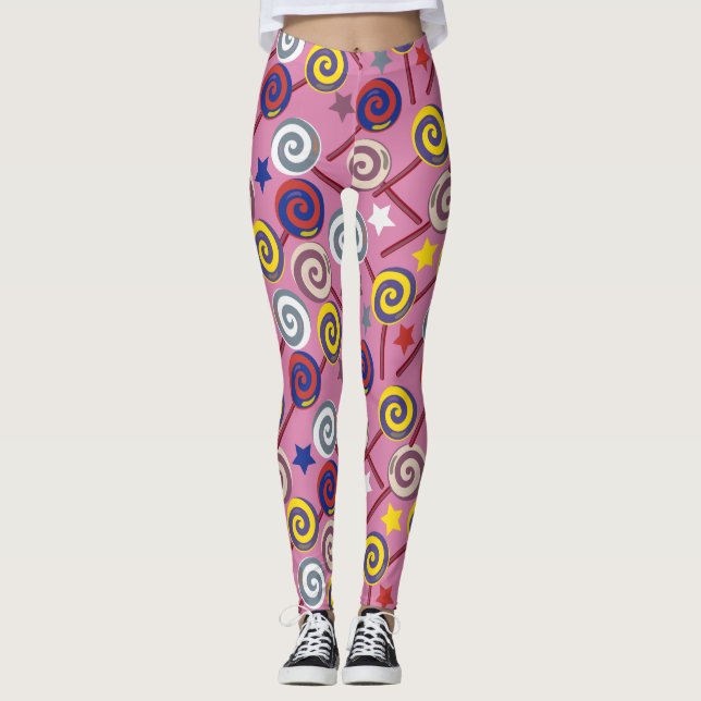 Leggings Motif de bonbons | motif Lollies | lollipop 7 (Devant)