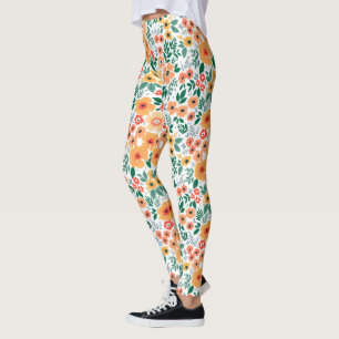 Leggings Motif de Bouquet de jardin coloré