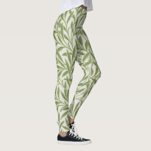 Leggings Motif de branches feuillues vertes