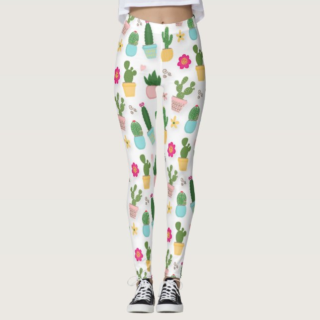Leggings Motif de cactus  (Devant)