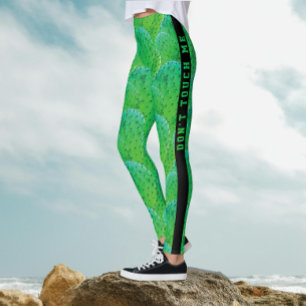 Leggings Motif de cactus de désert vert moderne amusant ne