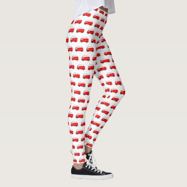Leggings Motif de camion-feu rouge (Droite)