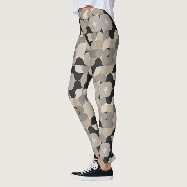 Leggings Motif de carrelage moderne mignon (Gauche)