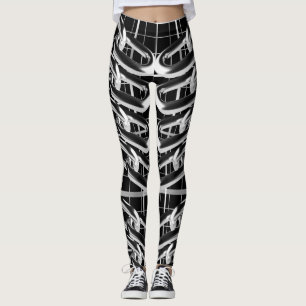 Leggings Motif de chaîne métallique