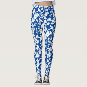 Leggings Motif de champignon noir 01b Bleu BG