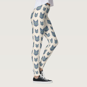 Leggings Motif de chat élégant et mignon Russian Blue
