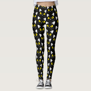 Leggings Motif de chats noirs de Halloween