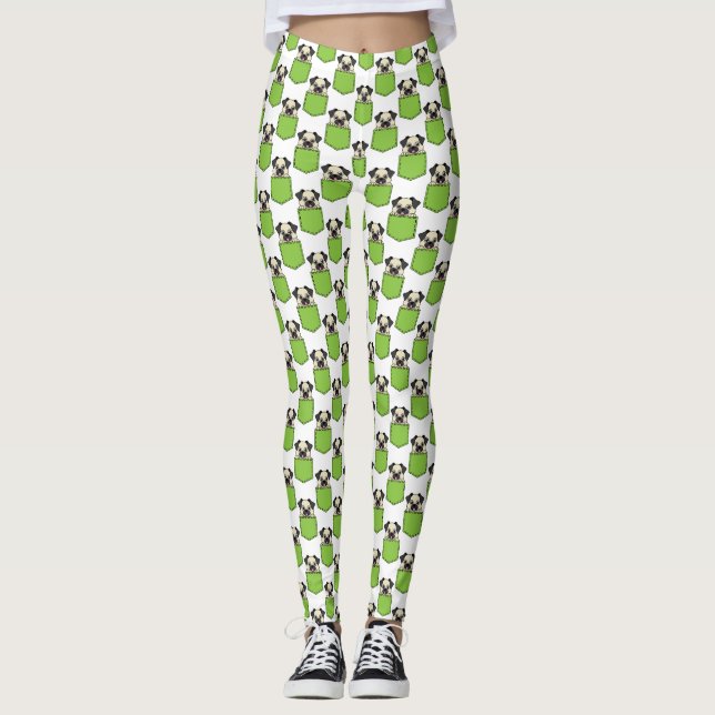 Leggings Motif de chien de poche (Devant)