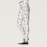 Leggings Motif de chiens de bande dessinée de Jack Russell<br><div class="desc">Guêtres d'amusement pour des amants de Jack Russell</div>