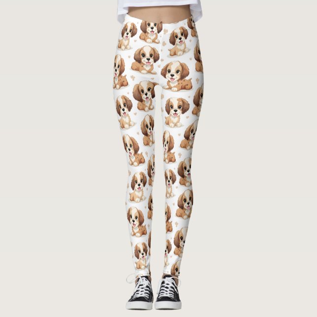 Leggings Motif de chiot (Devant)