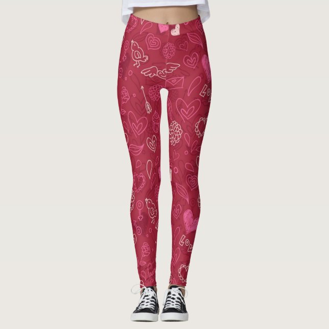Leggings Motif de coeur (Devant)