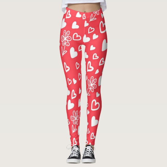 Leggings Motif de coeur (Devant)