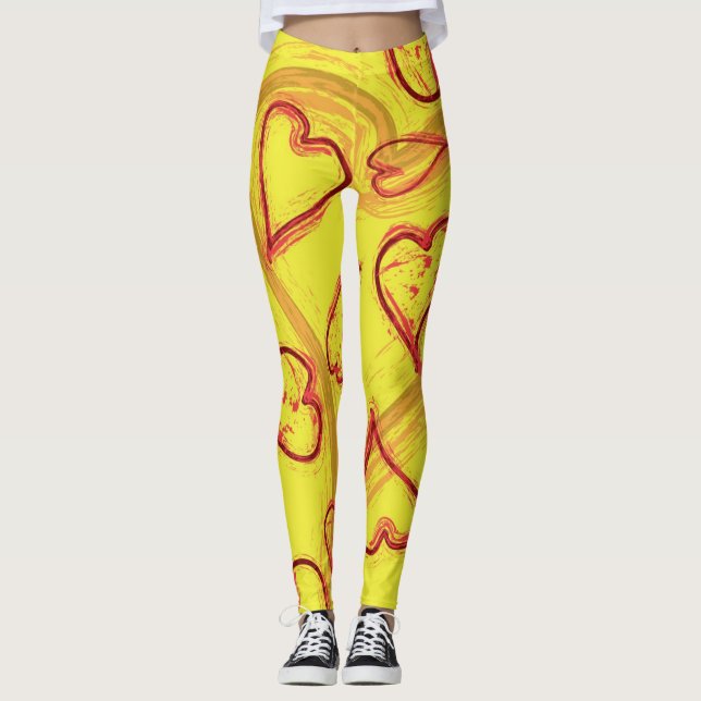 Leggings Motif de coeur (Devant)