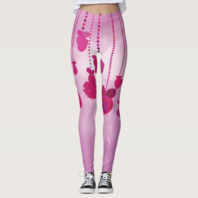 Leggings Motif de coeur (Devant)