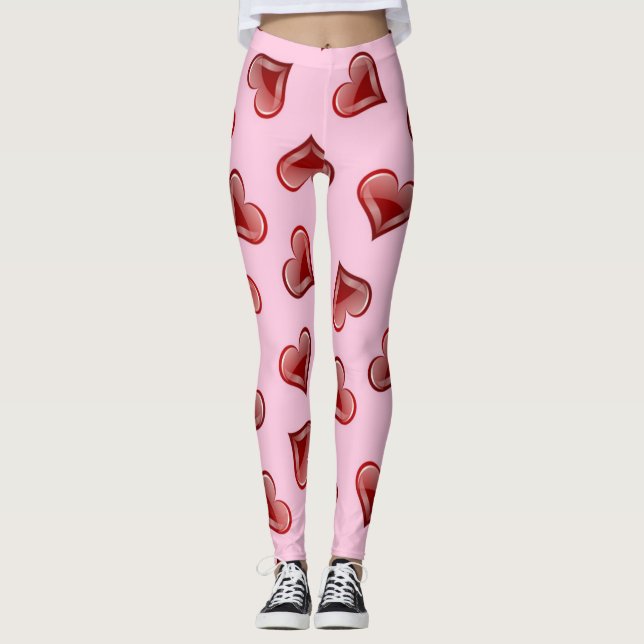 Leggings Motif de coeur (Devant)