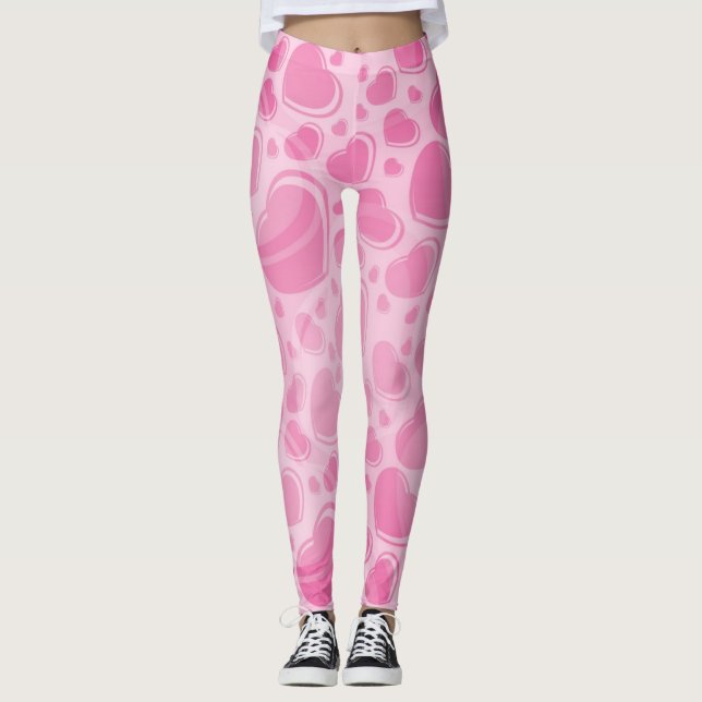 Leggings Motif de coeur (Devant)