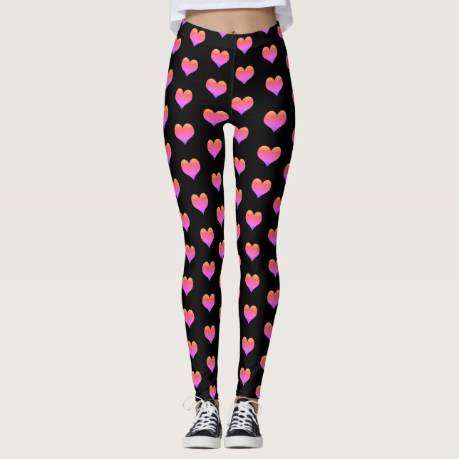Leggings Motif de coeur (Devant)