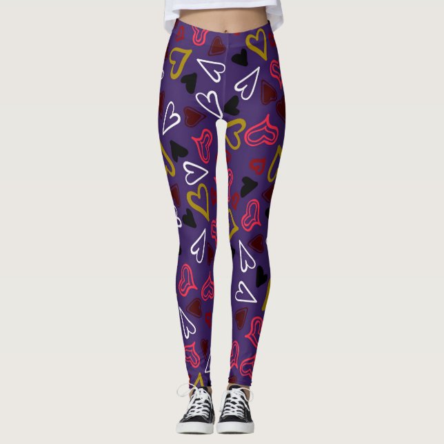 Leggings Motif de coeur 32 (Devant)