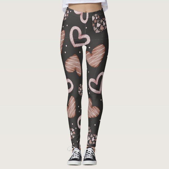 Leggings Motif de coeur 35 (Devant)