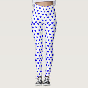 Leggings Motif de Coeur Bleu Classique Conception Minimalis
