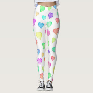 Leggings Motif de coeur coloré mignon