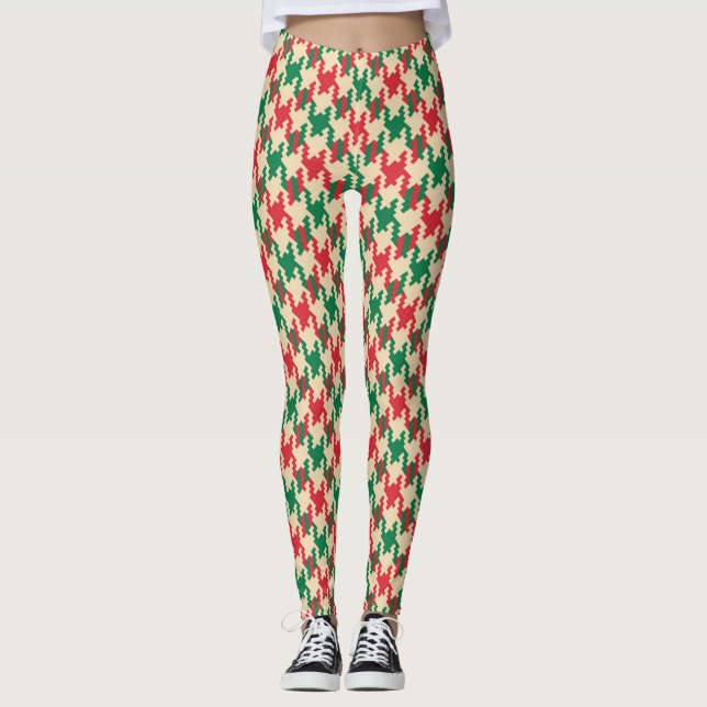 Leggings Motif de contrôle de pied de pied, conception de d (Devant)