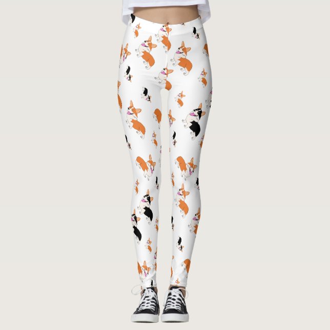 Leggings Motif de corgi de Gallois (Devant)