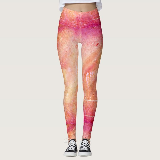 Leggings Motif de coucher de soleil Abstrait (Devant)
