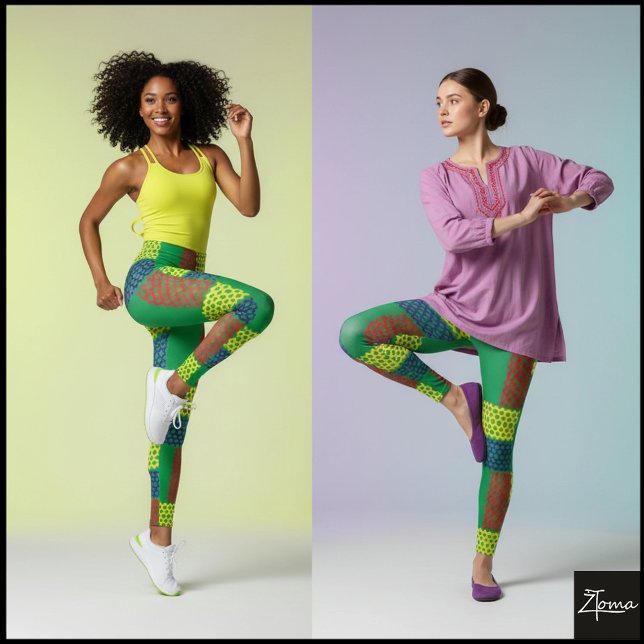 LEGGINGS MOTIF DE COULEUR (Créateur téléchargé)
