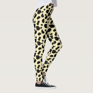Leggings Motif de couleur de peau de vache animale 