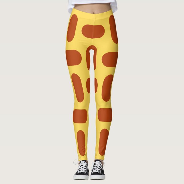 Leggings Motif de couleur personnalisé (Devant)