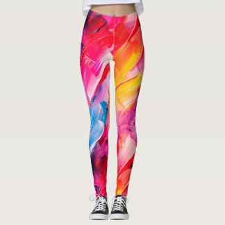 Leggings motif de coups de pinceau 2