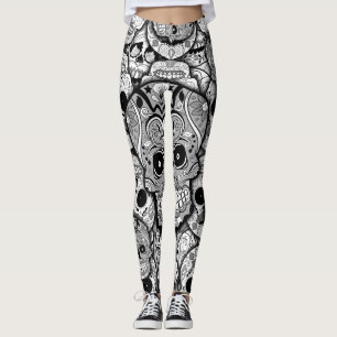 Leggings Motif de crânes de sucre