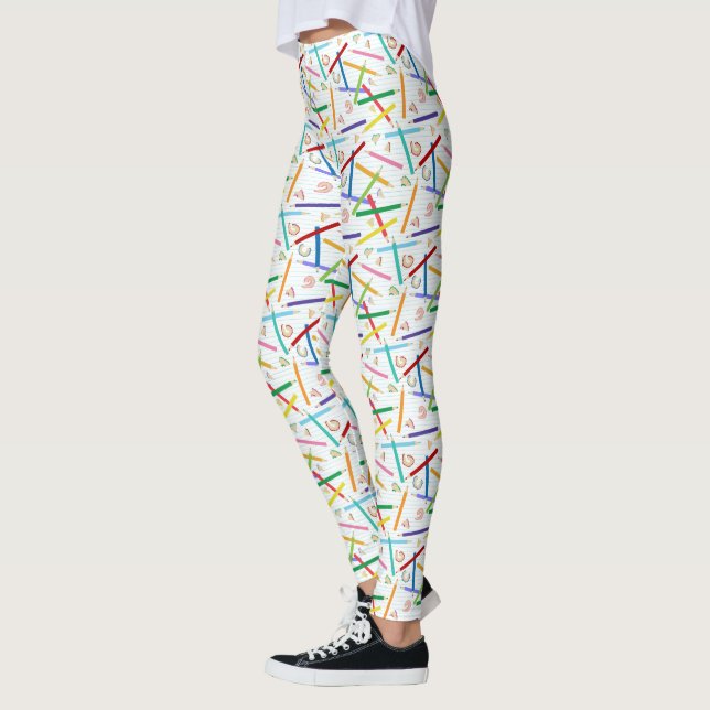 Leggings Motif de crayons colorés (Gauche)