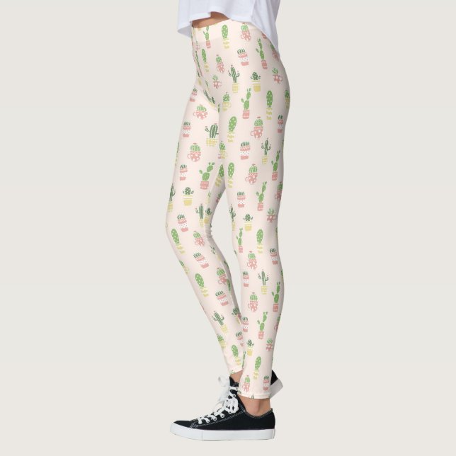 Leggings Motif de Cute Cactus (Gauche)