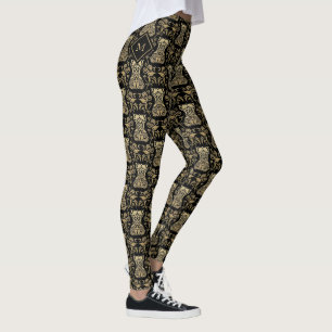 Leggings Motif de Damas de Corse Florale